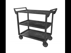 dark steel cart 3D Model