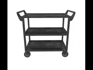 dark steel cart 3D Model