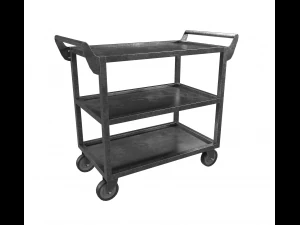 dark steel cart 3D Model