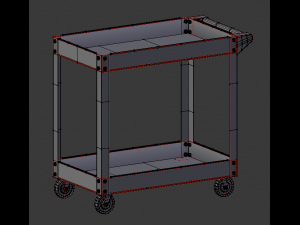 cart dark painted 3D Model