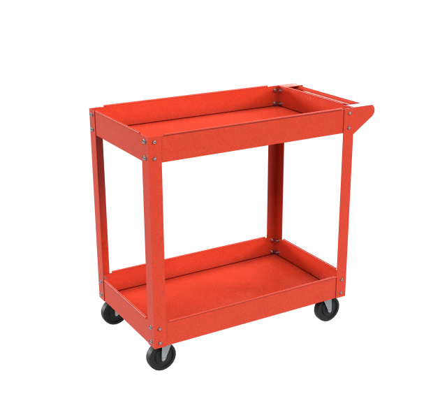 cart red painted realistic Modelo 3D .c4d .max .obj .3ds .fbx .stl .blend 