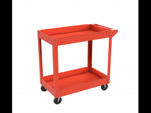 cart red painted realistic Model 3D