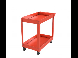 cart red painted realistic 3D Model