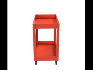 cart red painted realistic 3D Model