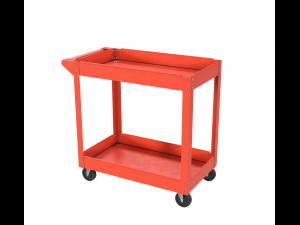 cart red painted realistic Modelo 3D