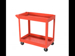 cart red painted realistic 3D Model
