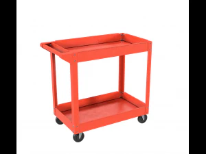 cart red painted realistic 3D Model