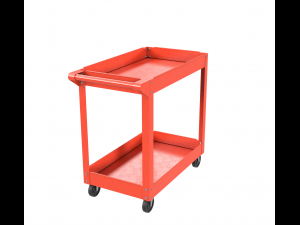 cart red painted realistic Modelo 3D