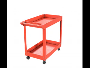 cart red painted realistic 3D Model