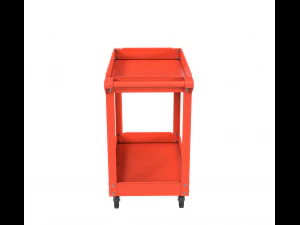 cart red painted realistic 3D Model