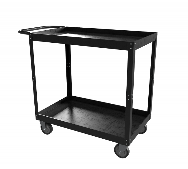 dark steel cart 3D Model .c4d .max .obj .3ds .fbx .stl .blend 