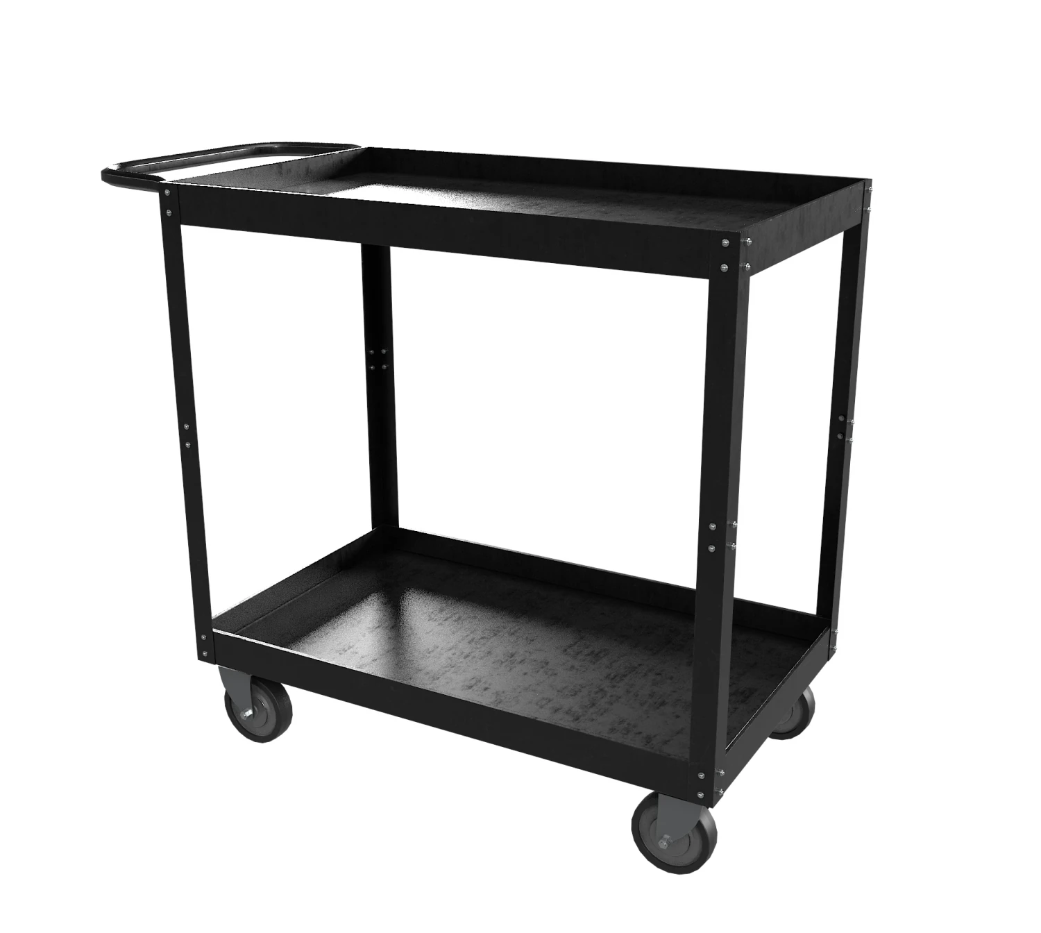 dark steel cart 3D Model .c4d .max .obj .3ds .fbx .stl .blend 