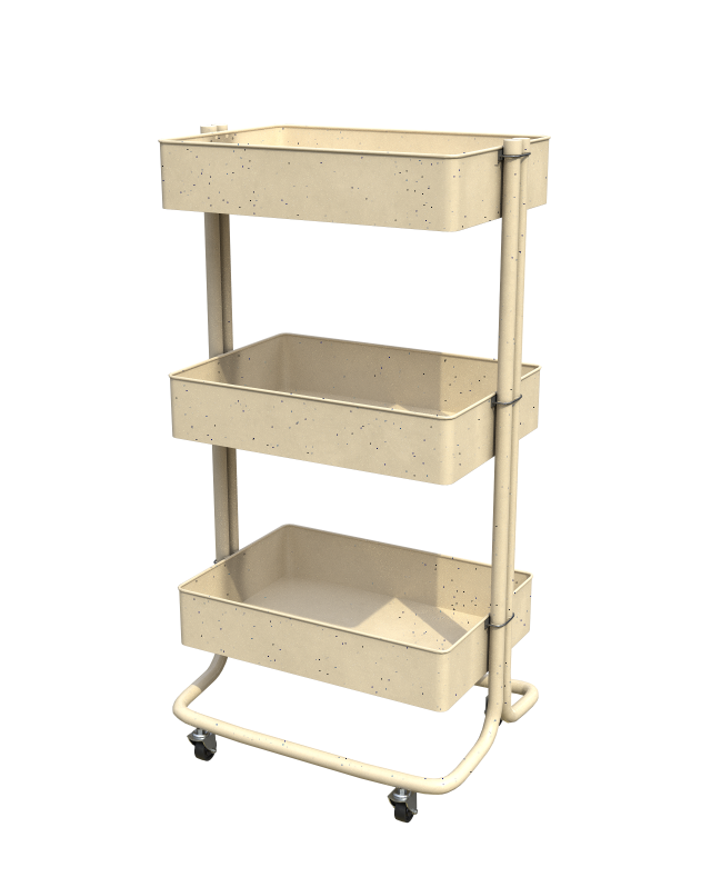 yellow painted cart 3D 모델 .c4d .max .obj .3ds .fbx .stl .blend 