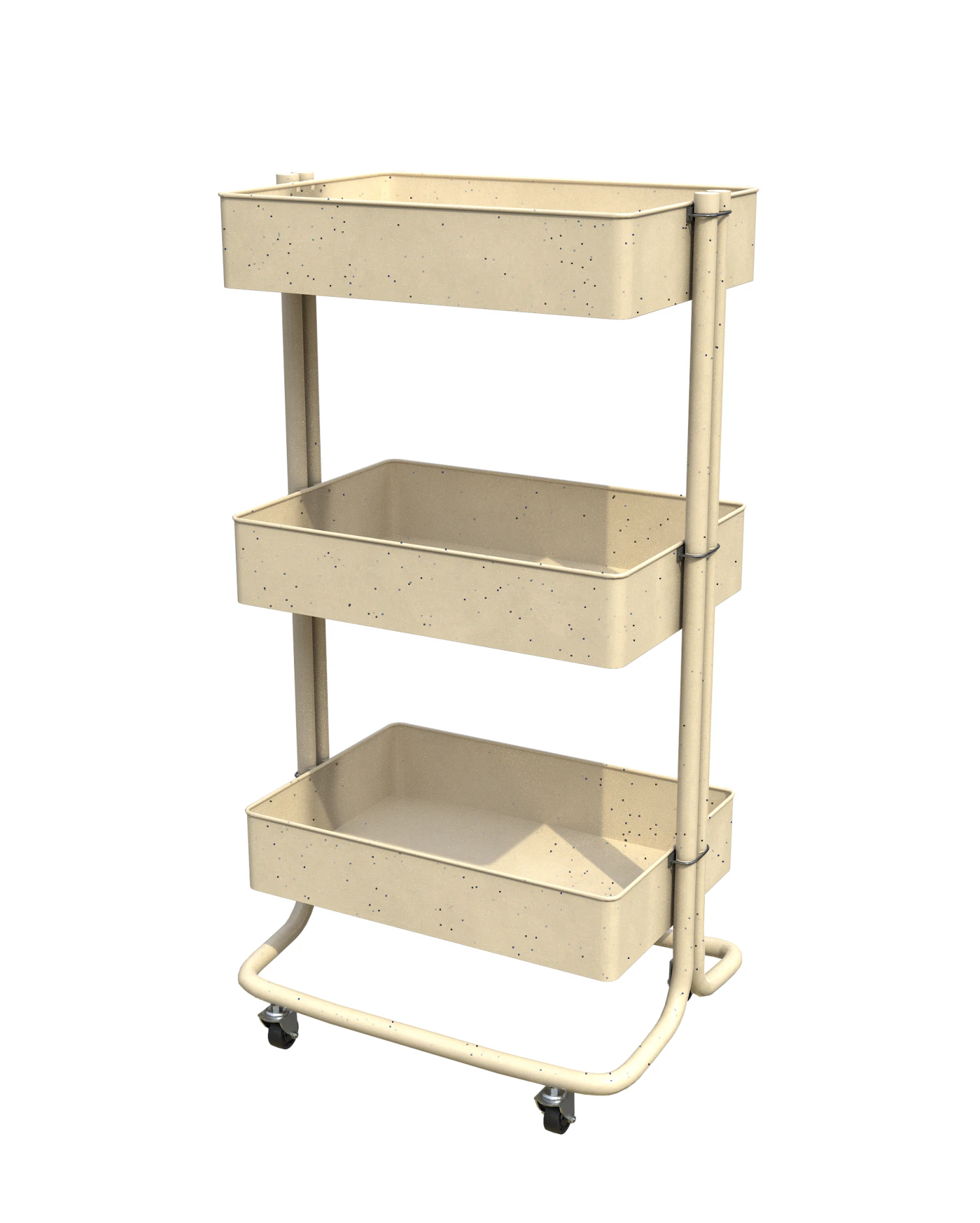 yellow painted cart 3D Model .c4d .max .obj .3ds .fbx .stl .blend 