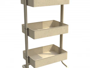 yellow painted cart 3D Model