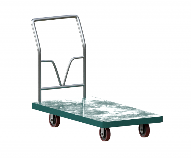cart green painted 3Dモデル .c4d .max .obj .3ds .fbx .stl .blend 
