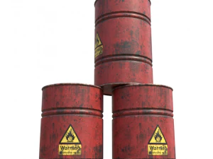 flammable oil barrel 3D Model