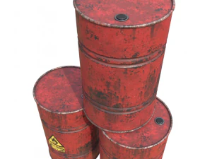 flammable oil barrel 3D Model