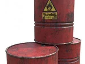flammable oil barrel 3D Model