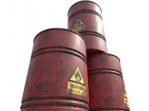 flammable oil barrel 3D Model