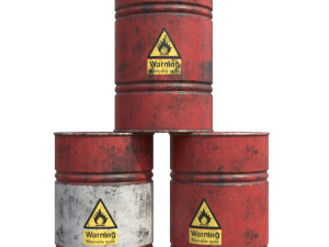 flammable liquid barrels pbr Model 3D