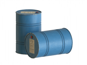 blue painted barrel pbr Modelo 3D