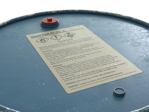 blue painted barrel pbr Modelo 3D