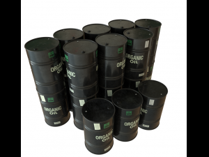 dark painted oil barrel 3D Model