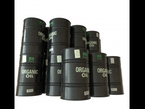 dark painted oil barrel 3D Model