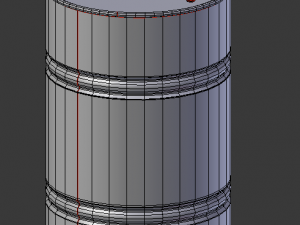 dark painted oil barrel 3D Model