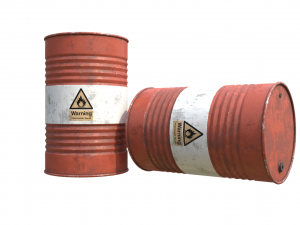 old barrel pbr Modelo 3D