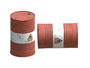 old barrel pbr Modelo 3D