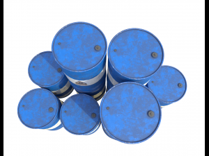 bluepaintedbarrel pbr Modelo 3D