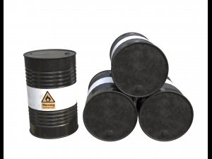 dark black painted barrel 3D 模型