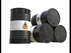 dark black painted barrel 3D Model