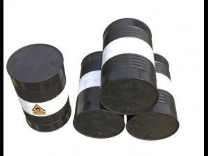 dark black painted barrel 3D 模型