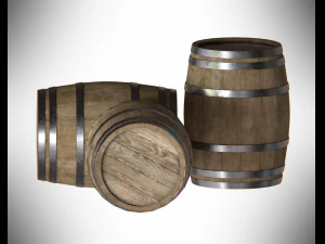 botte di legno Modello 3D