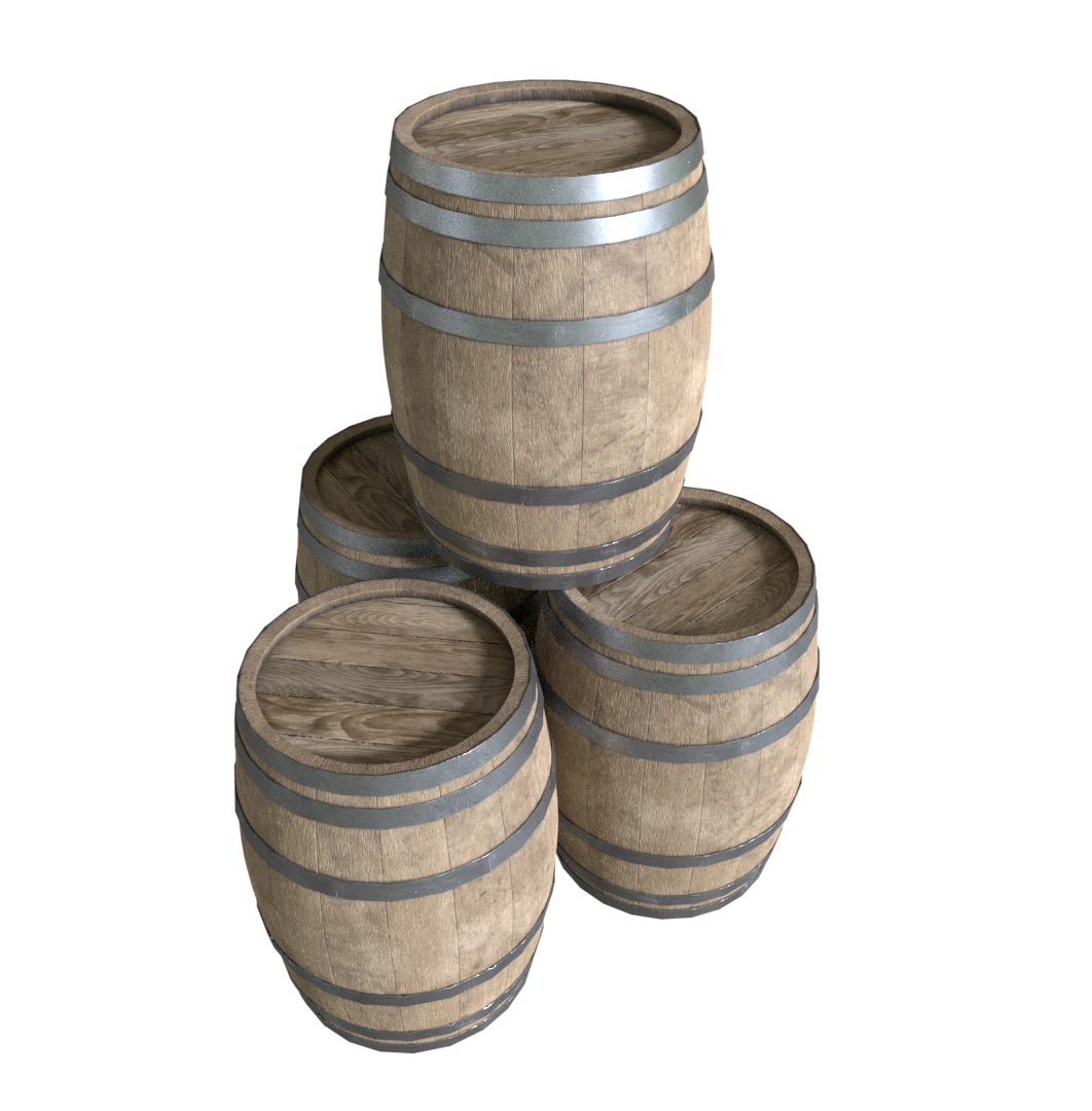 barrelwood 3D Model .c4d .max .obj .3ds .fbx .stl .blend 