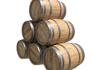 barrelwoodennewpbr 3D Model