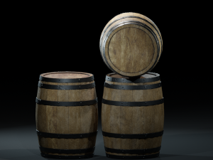 barrelspbrwoodenv01 3D Model