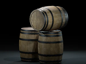 barrelspbrwoodenv01 3D Model