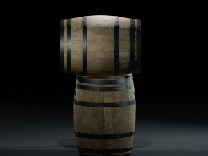 barrelspbrwoodenv01 Modèle 3D