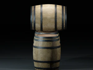 barrelspbrwoodenv01 3D Model