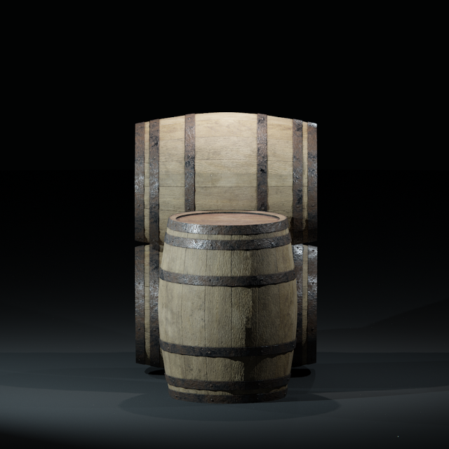 rustedwoodenbarrels 3D Model .c4d .max .obj .3ds .fbx .stl .blend