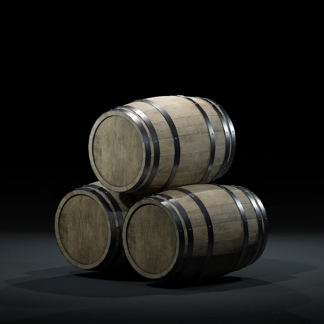 barrelwoodenv03 3D Model .c4d .max .obj .3ds .fbx .stl .blend 
