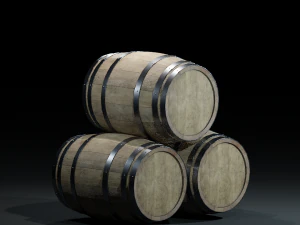 barrelwoodenv03 3D Model