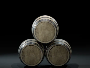 barrelwoodenv03 3D Model