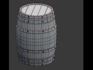 barrelwoodenv03 3D Model