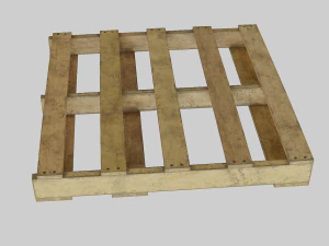 woodenpalleteolddirty 3D Model