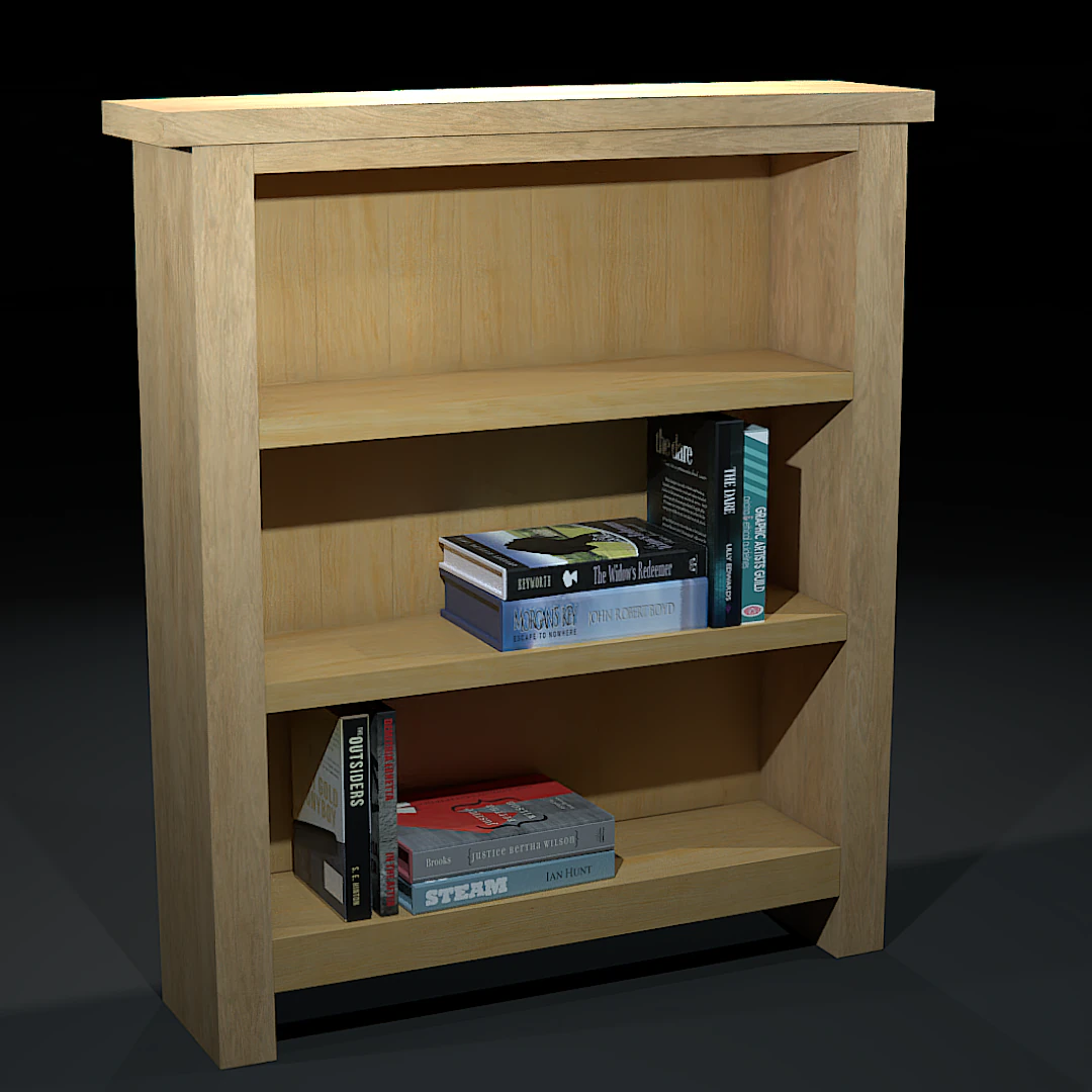 smallbookshelve 3D Model .c4d .max .obj .3ds .fbx .stl .blend 